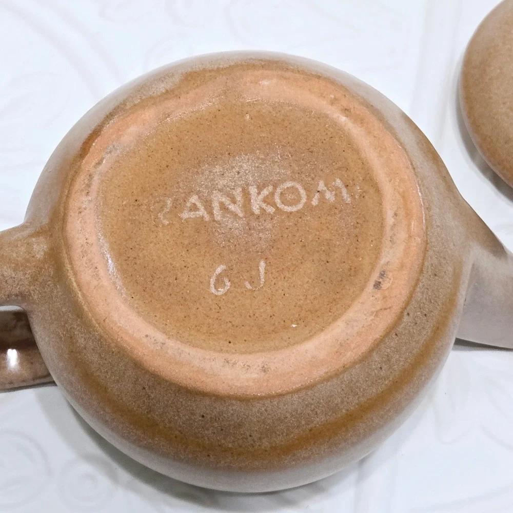 Frankoma Pottery 2 Cup Tea Pot Plainsman Brown Tan 6J